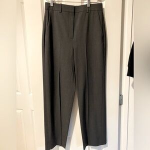 Theory Good Wool High-Waist Straight Leg Pant